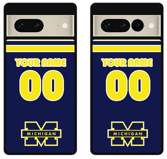 Custom Personalized Michigan Wolverines Google Pixel 7 | 7 Pro Case