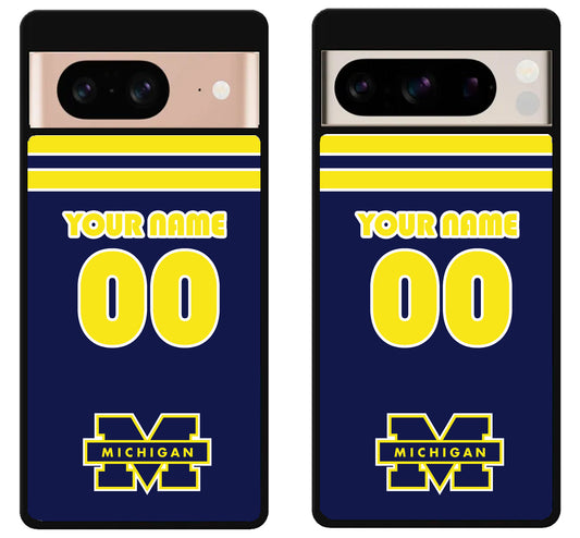 Custom Personalized Michigan Wolverines Google Pixel 8 | 8 Pro Case