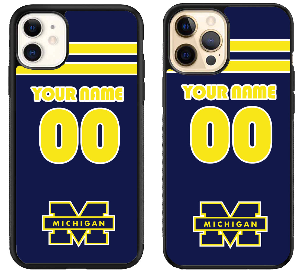 Custom Personalized Michigan Wolverines iPhone 12 | 12 Mini | 12 Pro | 12 Pro Max Case