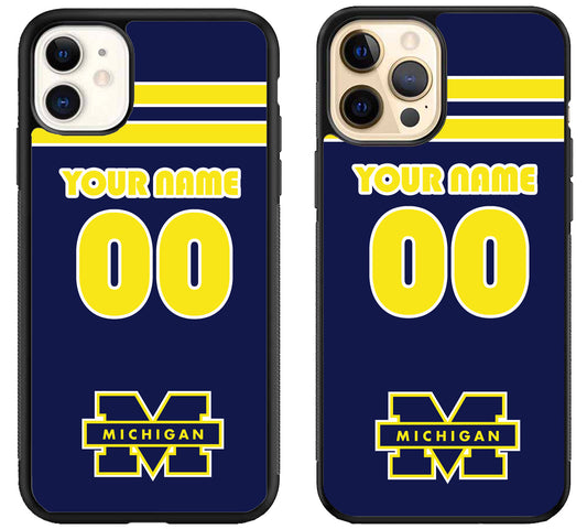 Custom Personalized Michigan Wolverines iPhone 12 | 12 Mini | 12 Pro | 12 Pro Max Case