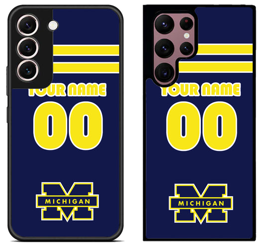 Custom Personalized Michigan Wolverines Samsung Galaxy S22 | S22+ | S22 Ultra Case