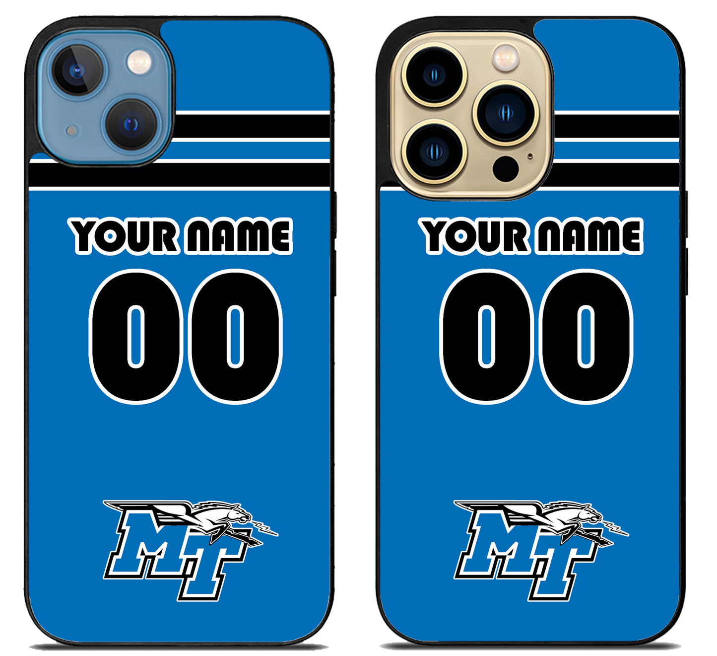 Custom Personalized Middle Tennessee Blue Raiders iPhone 14 | 14 Plus | 14 Pro | 14 Pro Max Case