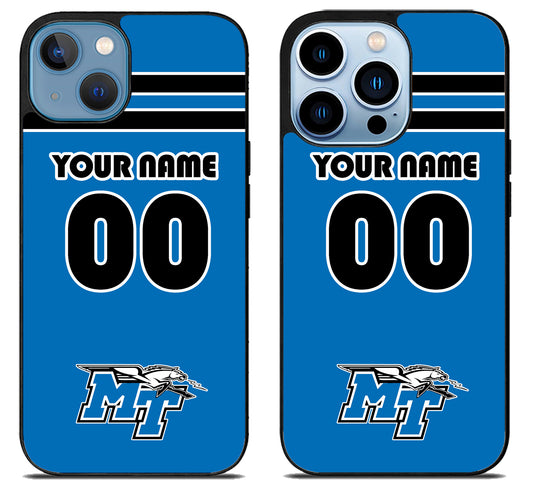 Custom Personalized Middle Tennessee Blue Raiders iPhone 13 | 13 Mini | 13 Pro | 13 Pro Max Case