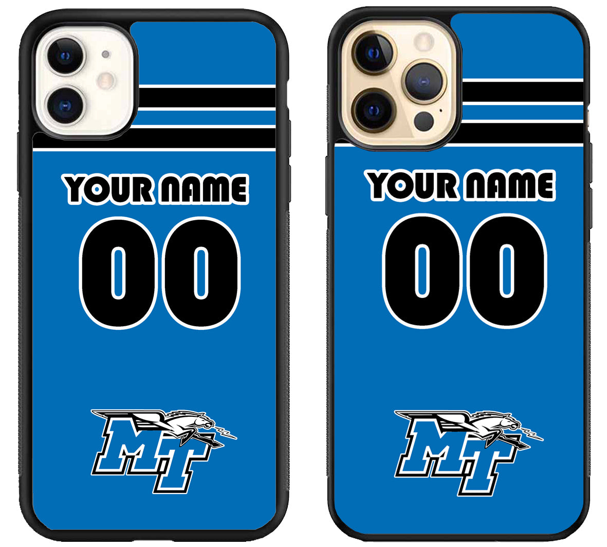 Custom Personalized Middle Tennessee Blue Raiders iPhone 12 | 12 Mini | 12 Pro | 12 Pro Max Case