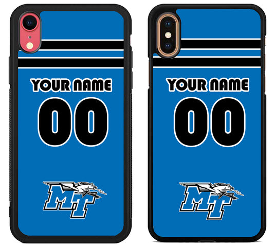 Custom Personalized Middle Tennessee Blue Raiders iPhone X | Xs | Xr | Xs Max Case