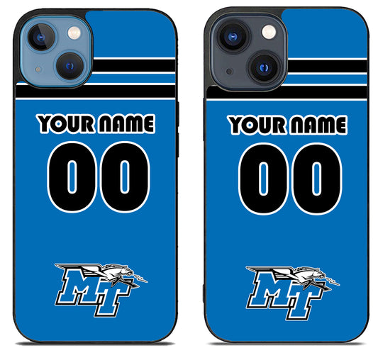 Custom Personalized Middle Tennessee Blue Raiders iPhone 15 | iPhone 15 Plus Case