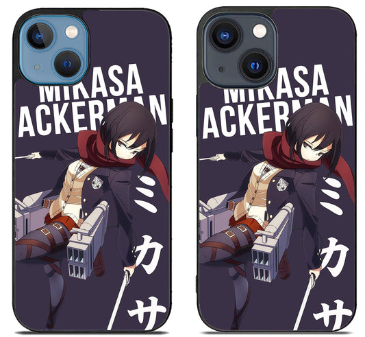Mikasa Ackerman Attack on Titan Anime iPhone 15 | iPhone 15 Plus Case