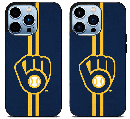 Milwaukee Brewers Stripe iPhone 15 Pro | iPhone 15 Pro Max Case
