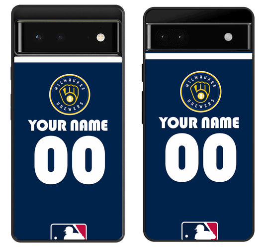 Custom Personalized Milwaukee Brewers MLB Google Pixel 6 | 6A | 6 Pro Case