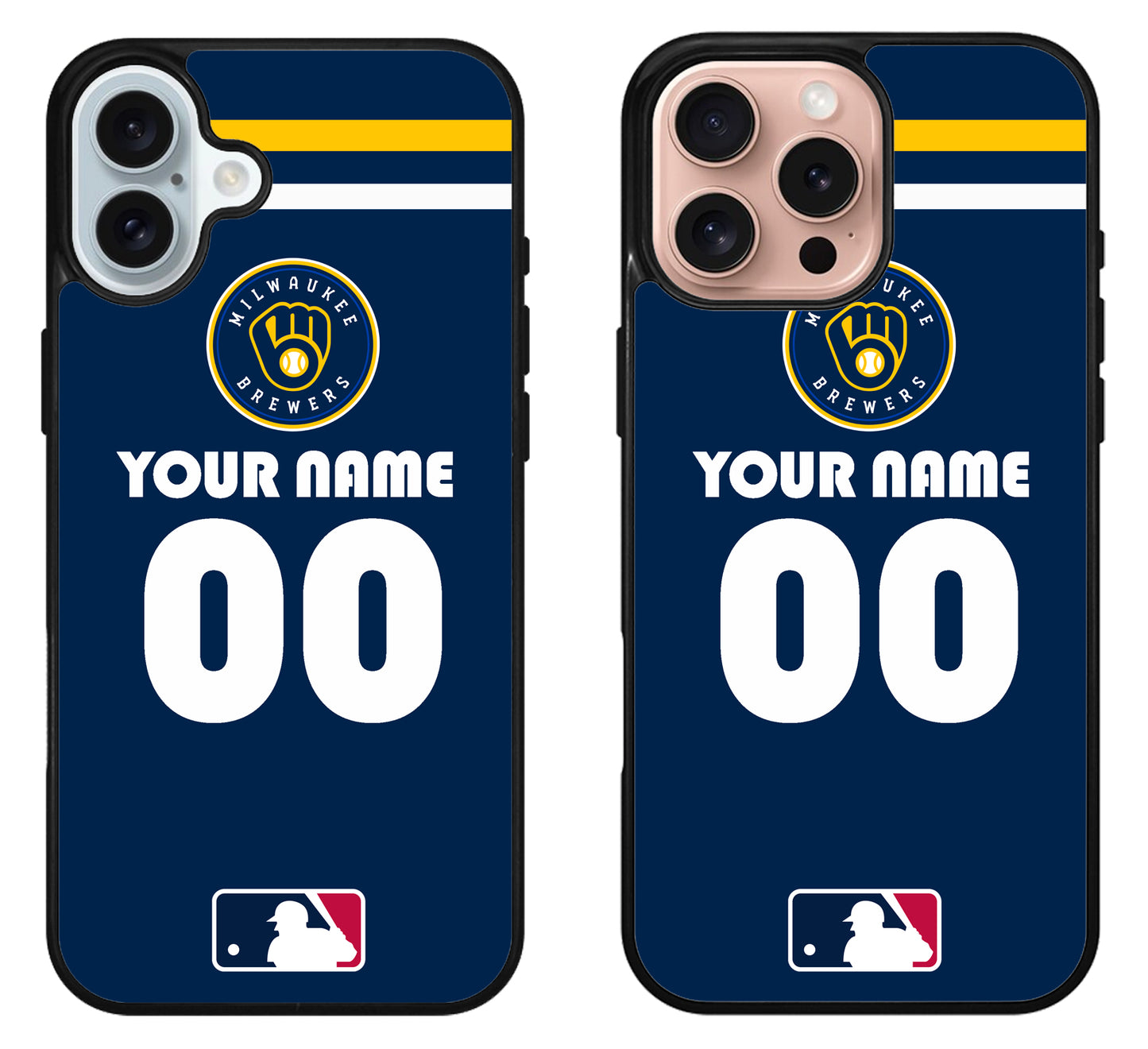 Custom Personalized Milwaukee Brewers iPhone 16 | 16 Plus | 16 Pro | 16 Pro Max Case