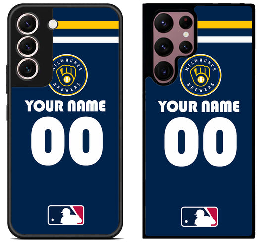 Custom Personalized Milwaukee Brewers MLB Samsung Galaxy S22 | S22+ | S22 Ultra Case