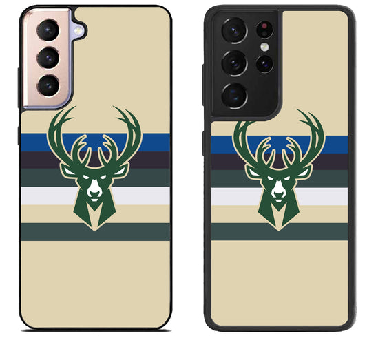 Milwaukee Bucks Stripe Samsung Galaxy S21 | S21 FE | S21+ | S21 Ultra Case