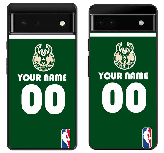 Custom Personalized Milwaukee Bucks NBA Google Pixel 6 | 6A | 6 Pro Case