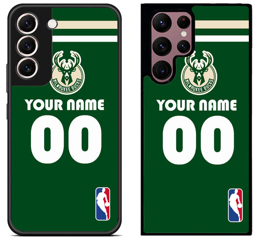 Custom Personalized Milwaukee Bucks NBA Samsung Galaxy S22 | S22+ | S22 Ultra Case