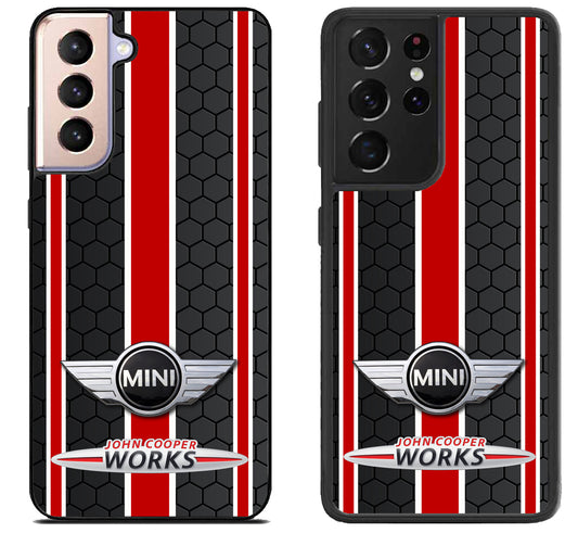 Mini Cooper Black Red Stripe Samsung Galaxy S21 | S21 FE | S21+ | S21 Ultra Case