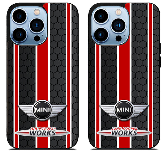 Mini Cooper Black Red Stripe iPhone 15 Pro | iPhone 15 Pro Max Case