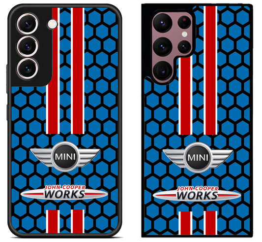 Mini Cooper Blue Hexagon Samsung Galaxy S22 | S22+ | S22 Ultra Case