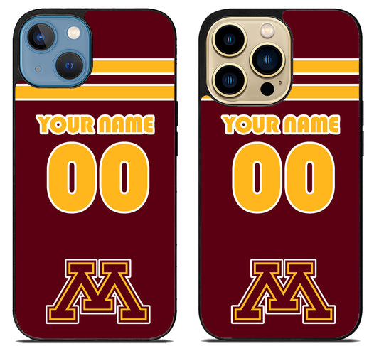 Custom Personalized Minnesota Golden Gophers iPhone 14 | 14 Plus | 14 Pro | 14 Pro Max Case