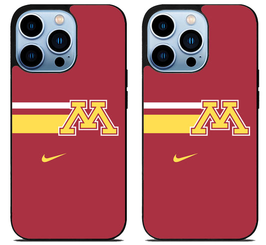 Minnesota Golden Gophers Stripe iPhone 15 Pro | iPhone 15 Pro Max Case