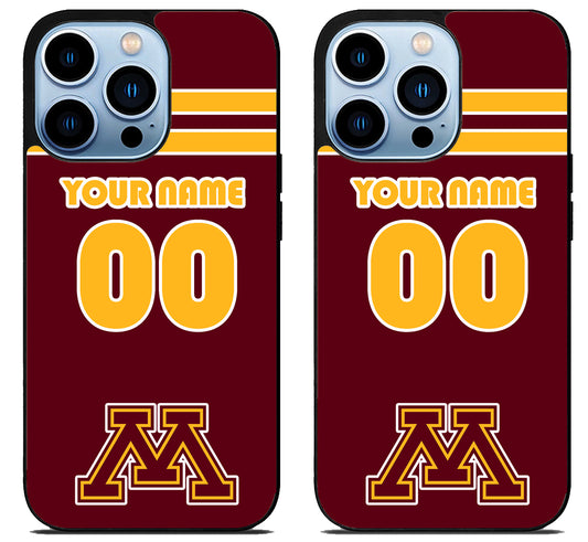 Custom Personalized Minnesota Golden Gophers iPhone 15 Pro | iPhone 15 Pro Max Case