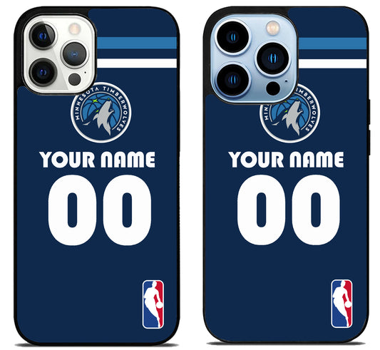 Custom Personalized Minnesota Timberwolves NBA iPhone 15 Pro | iPhone 15 Pro Max Case