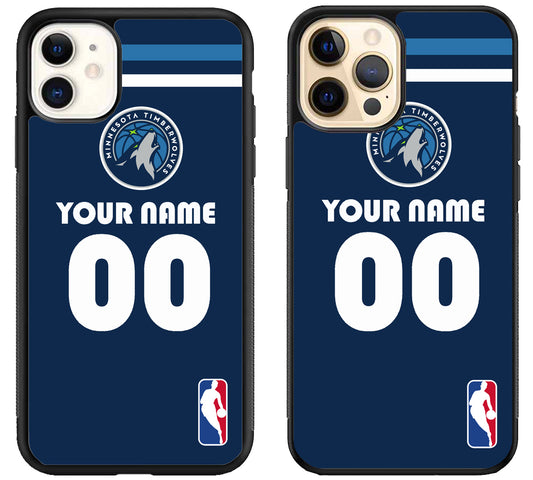 Custom Personalized Minnesota Timberwolves NBA iPhone 12 | 12 Mini | 12 Pro | 12 Pro Max Case
