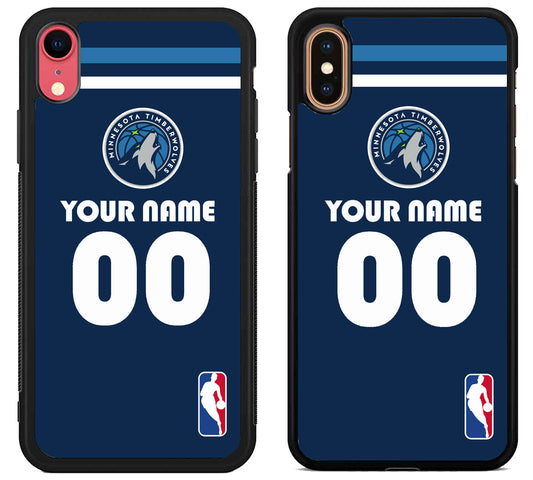 Custom Personalized Minnesota Timberwolves NBA iPhone X | Xs | Xr | Xs Max Case