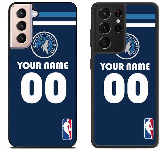 Custom Personalized Minnesota Timberwolves NBA Samsung Galaxy S21 | S21 FE | S21+ | S21 Ultra Case