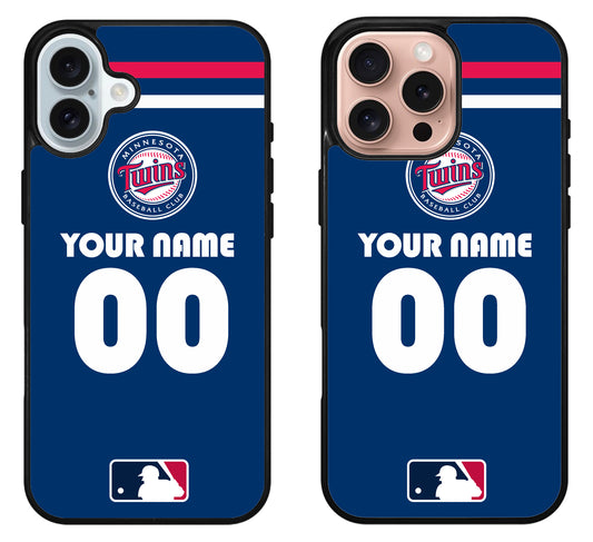 Custom Personalized Minnesota Twins iPhone 16 | 16 Plus | 16 Pro | 16 Pro Max Case