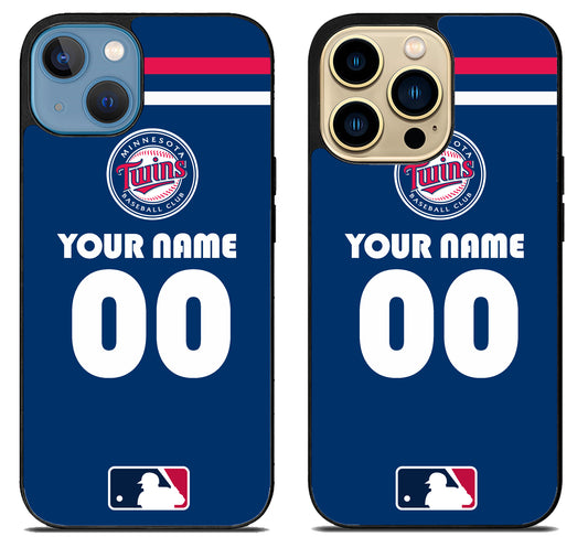 Custom Personalized Minnesota Twins MLB iPhone 14 | 14 Plus | 14 Pro | 14 Pro Max Case