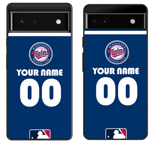 Custom Personalized Minnesota Twins MLB Google Pixel 6 | 6A | 6 Pro Case
