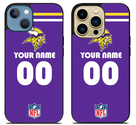 Custom Personalized Minnesota Vikings NFL iPhone 14 | 14 Plus | 14 Pro | 14 Pro Max Case