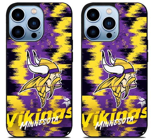 Minnesota Vikings Colorfull iPhone 15 Pro | iPhone 15 Pro Max Case