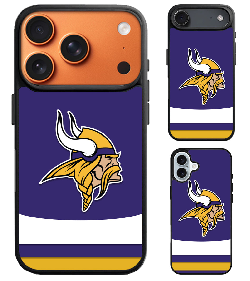 Minnesota Vikings Stripe Color iPhone Air | iPhone 17 | 17 Pro | 17 Pro Max Case
