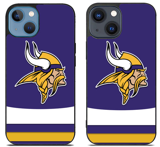 Minnesota Vikings Stripe Color iPhone 15 | iPhone 15 Plus Case