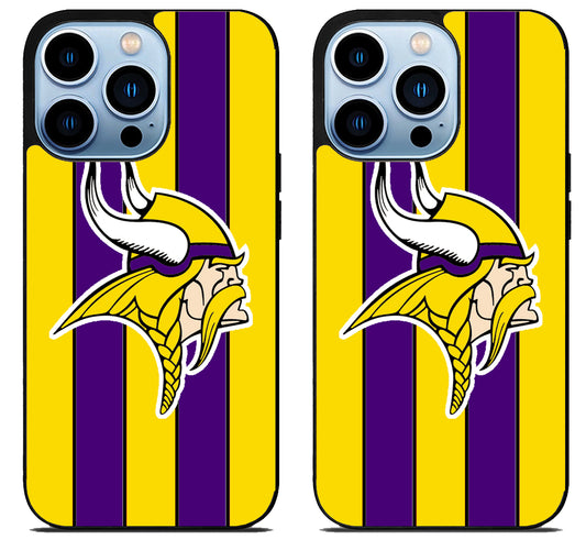 Minnesota Vikings Stripe Color iPhone 15 Pro | iPhone 15 Pro Max Case