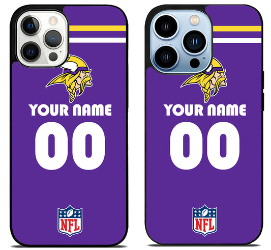 Custom Personalized Minnesota Vikings NFL iPhone 15 Pro | iPhone 15 Pro Max Case