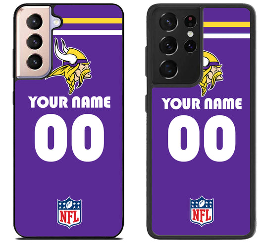 Custom Personalized Minnesota Vikings NFL Samsung Galaxy S21 | S21 FE | S21+ | S21 Ultra Case