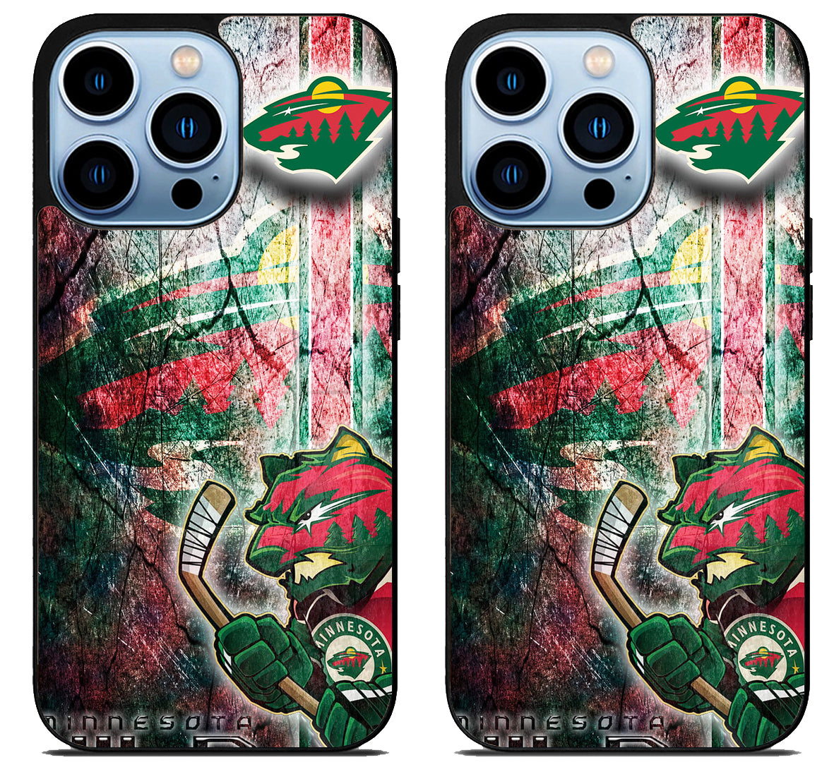 Minnesota Wild Background iPhone 15 Pro | iPhone 15 Pro Max Case