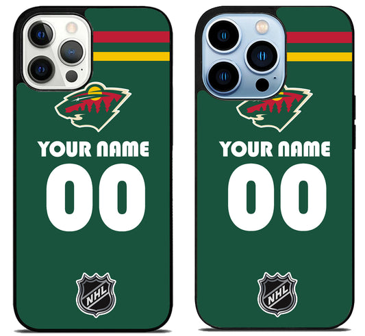 Custom Personalized Minnesota Wild NHL iPhone 15 Pro | iPhone 15 Pro Max Case