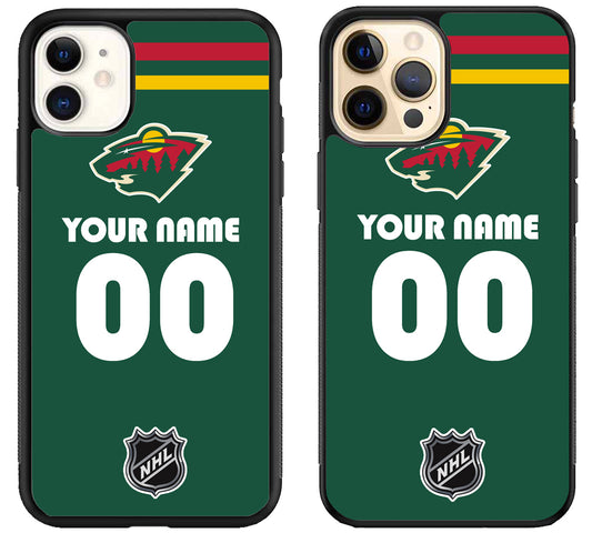 Custom Personalized Minnesota Wild NHL iPhone 12 | 12 Mini | 12 Pro | 12 Pro Max Case