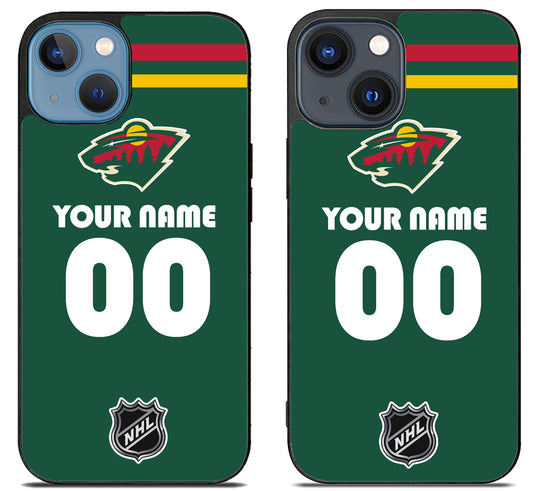 Custom Personalized Minnesota Wild NHL iPhone 15 | iPhone 15 Plus Case