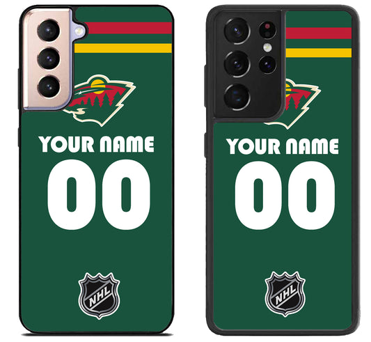 Custom Personalized Minnesota Wild NHL Samsung Galaxy S21 | S21 FE | S21+ | S21 Ultra Case