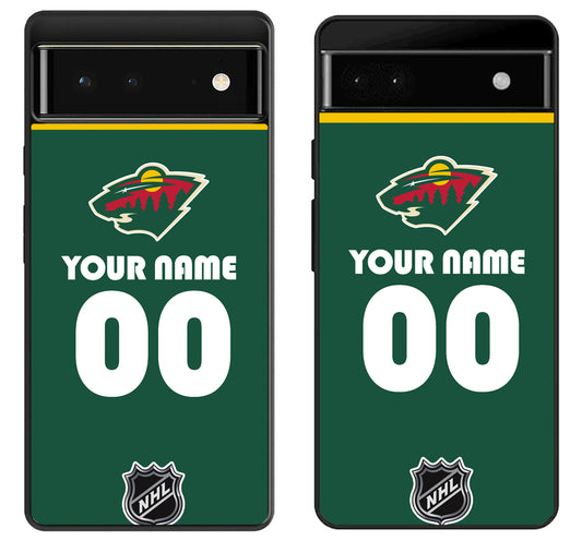 Custom Personalized Minnesota Wild NHL Google Pixel 6 | 6A | 6 Pro Case
