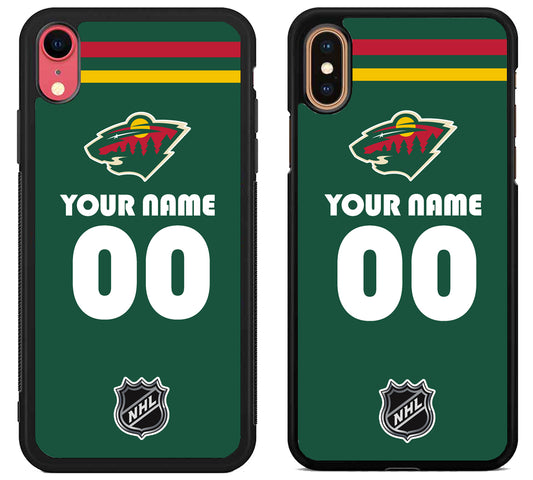 Custom Personalized Minnesota Wild NHL iPhone X | Xs | Xr | Xs Max Case