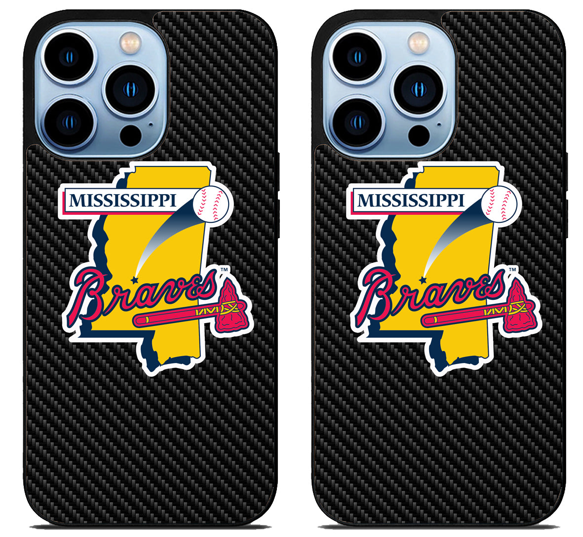 Mississippi Braves Carbon iPhone 15 Pro | iPhone 15 Pro Max Case