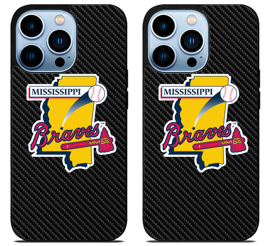 Mississippi Braves Carbon iPhone 15 Pro | iPhone 15 Pro Max Case