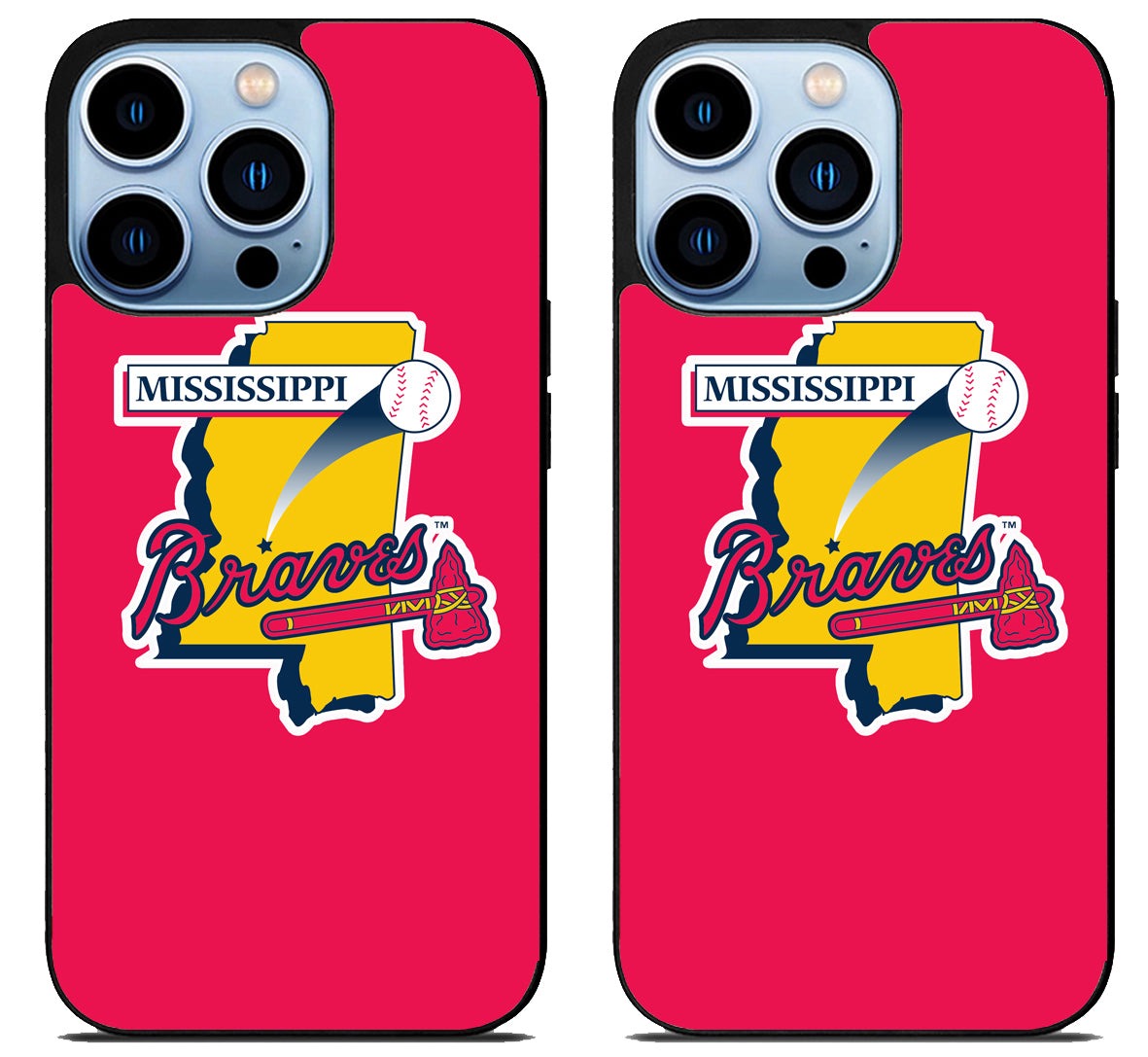 Mississippi Braves Red iPhone 15 Pro | iPhone 15 Pro Max Case