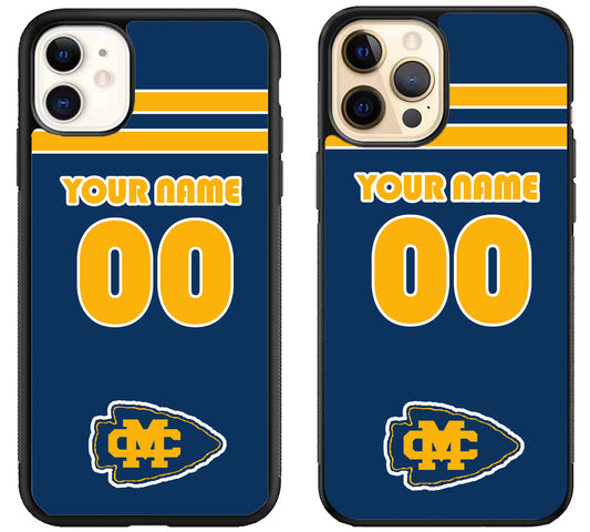 Custom Personalized Mississippi College Choctaws iPhone 12 | 12 Mini | 12 Pro | 12 Pro Max Case
