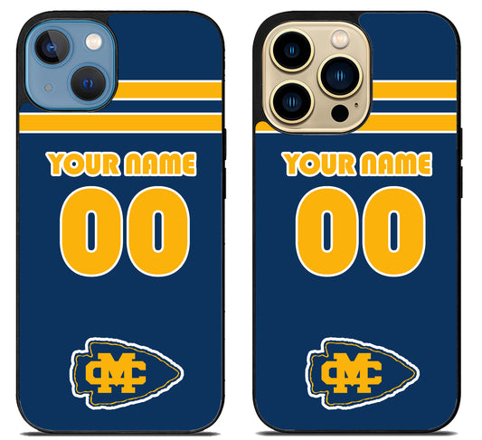 Custom Personalized Mississippi College Choctaws iPhone 14 | 14 Plus | 14 Pro | 14 Pro Max Case